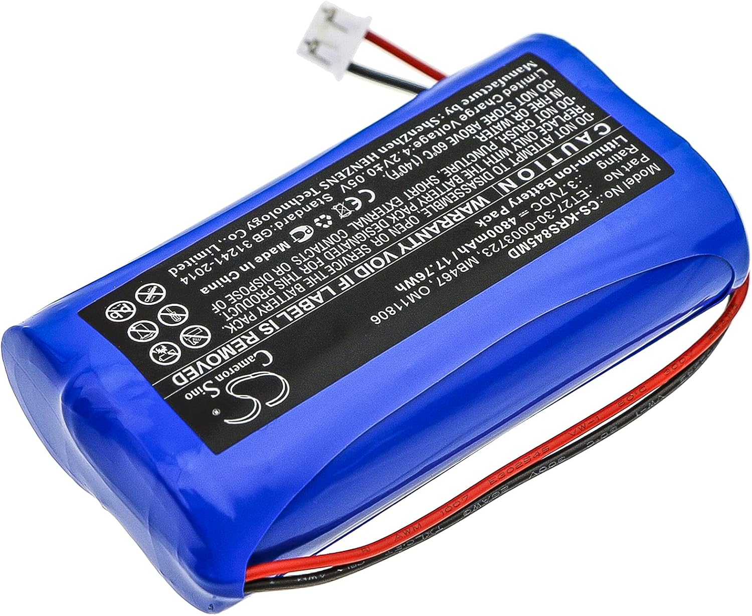 TollCor 4800mAh/3.7V 交換用バッテリー Karl STORZ 8402 Zx